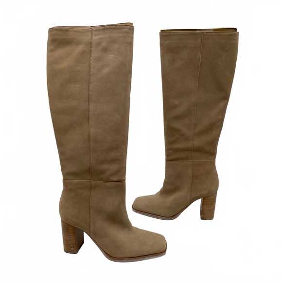 Sam Edelman Shoes - Sam Edelman Tan Olly Tall Suede Heeled Boots | Women’s US 6.5